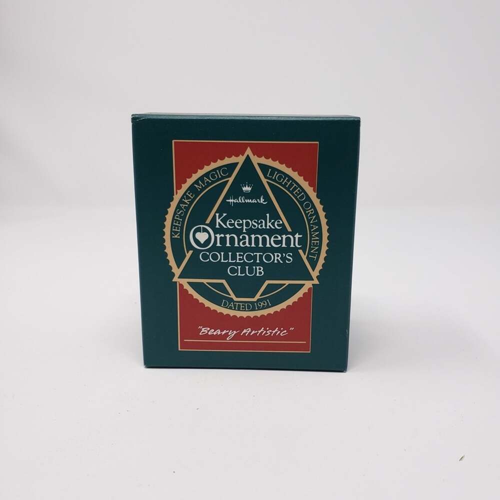 1991 Hallmark Beary Artistic Keepsake Collectors Club Holiday Christmas Ornament